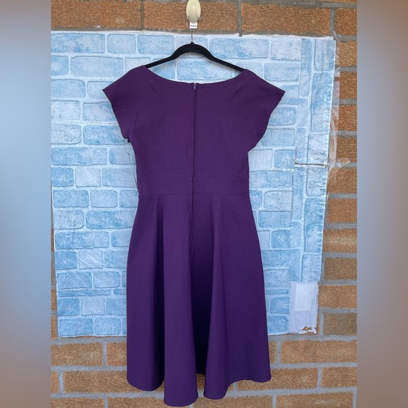STOP STARING RETRO STYLE EGGPLANT COLOR DRESS SIZE 14 - Picture 7 of 15